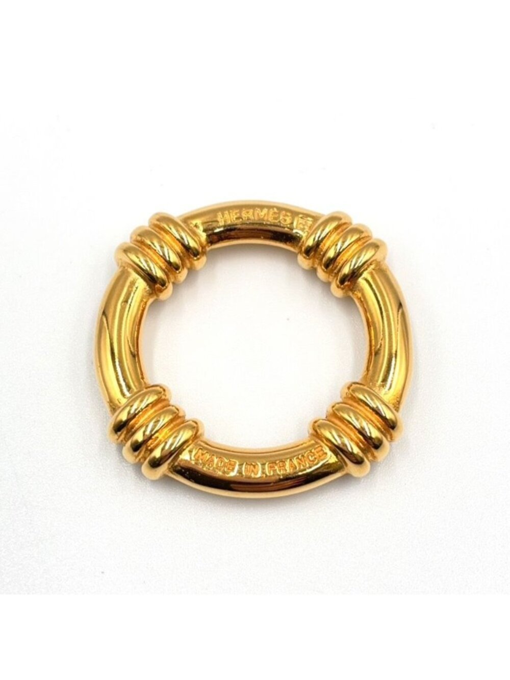 Hermes Legato Gold Plated Scarf Ring